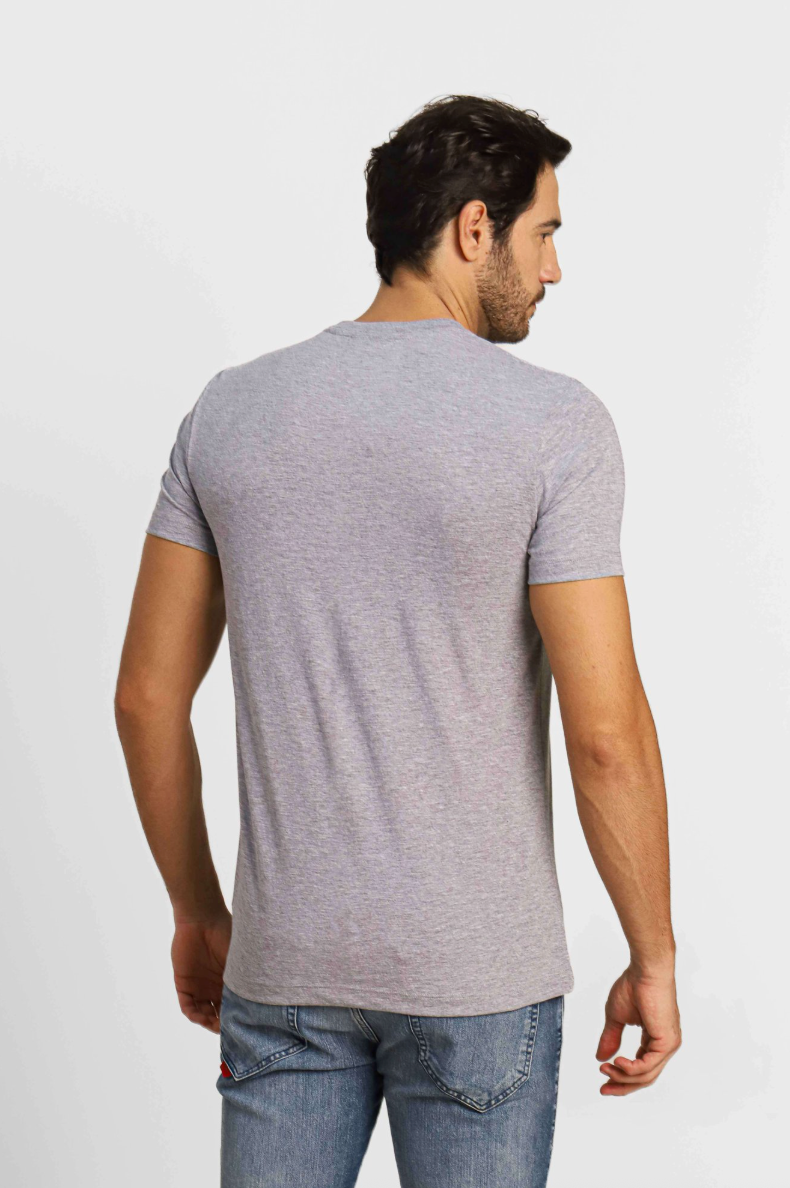 Camiseta Lacoste Básica Regular Fit Pima - Sale Cinza