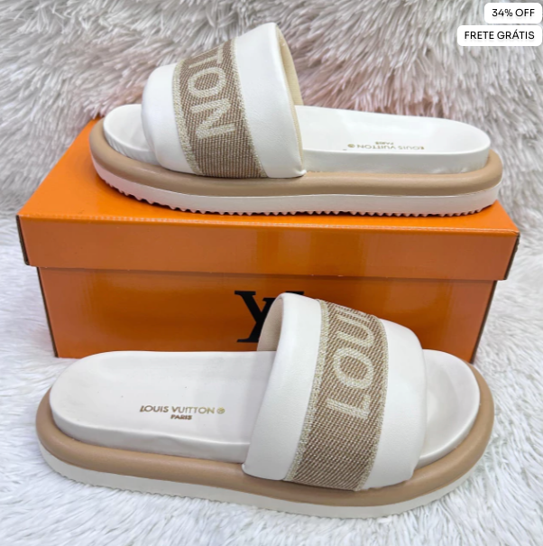 Slide Louis Vuitton - Bege Masculino