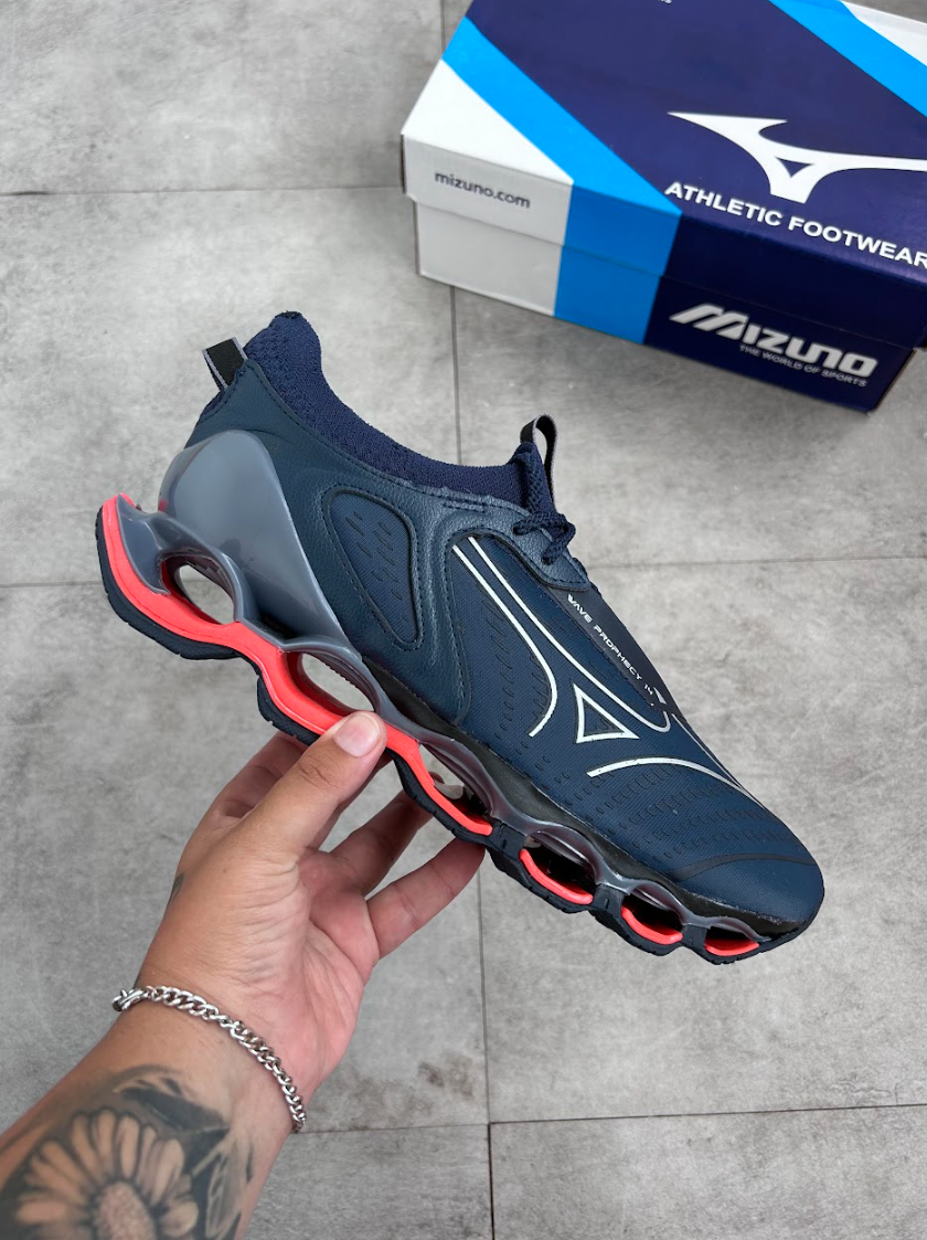 Mizuno Prophecy 14 - Azul Marinho com Vermelho