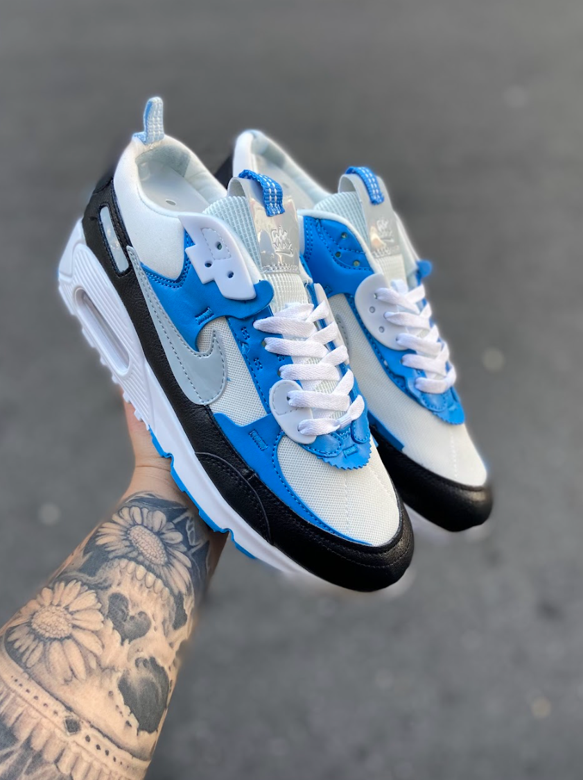 Nike Air Max 90 - Branco Azul e Preto