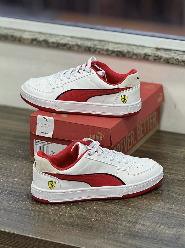 Tênis Puma Caven 2.0 Ferrari 2025 - Branco