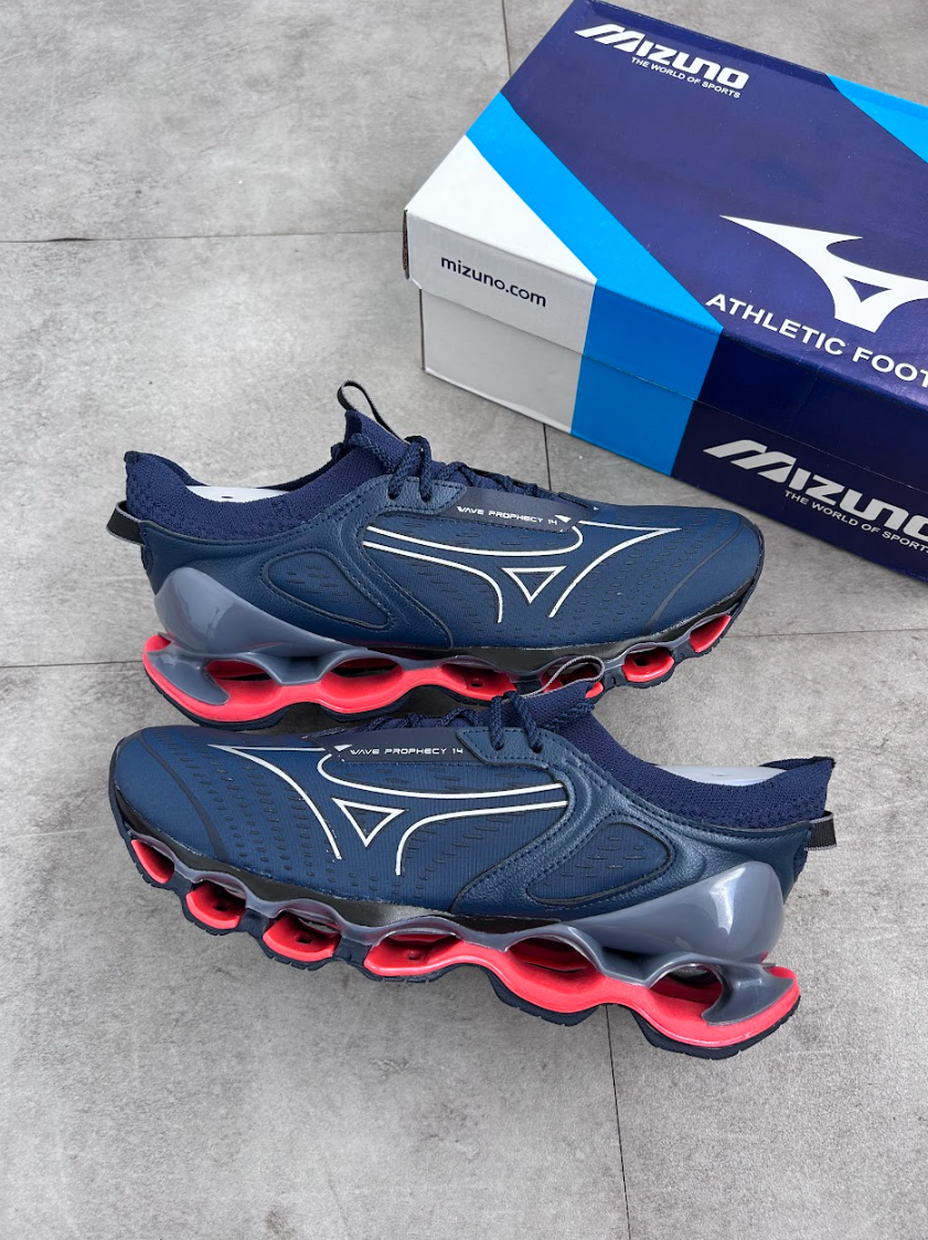 Mizuno Prophecy 14 - Azul Marinho com Vermelho