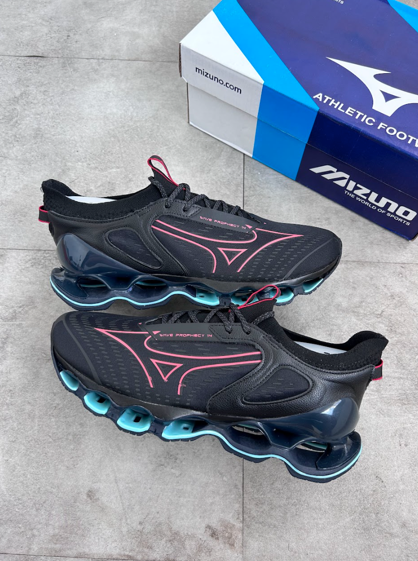 Mizuno Prophecy 14 - Preto com Vermelho e Azul