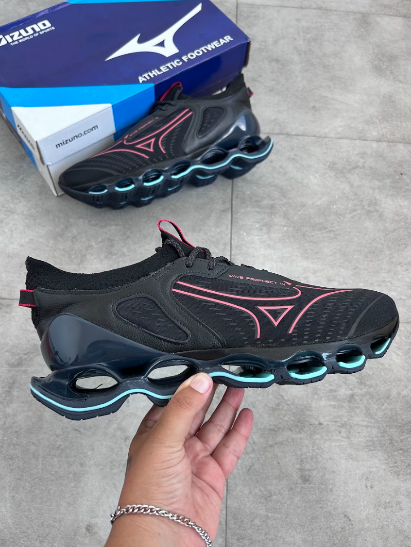 Mizuno Prophecy 14 - Preto com Vermelho e Azul