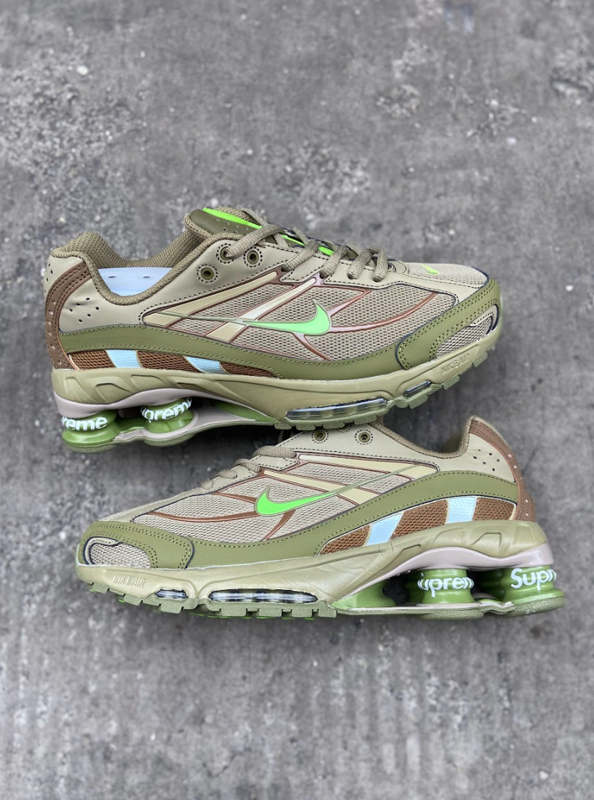Nike Shox R2 Supreme - Verde e Bege
