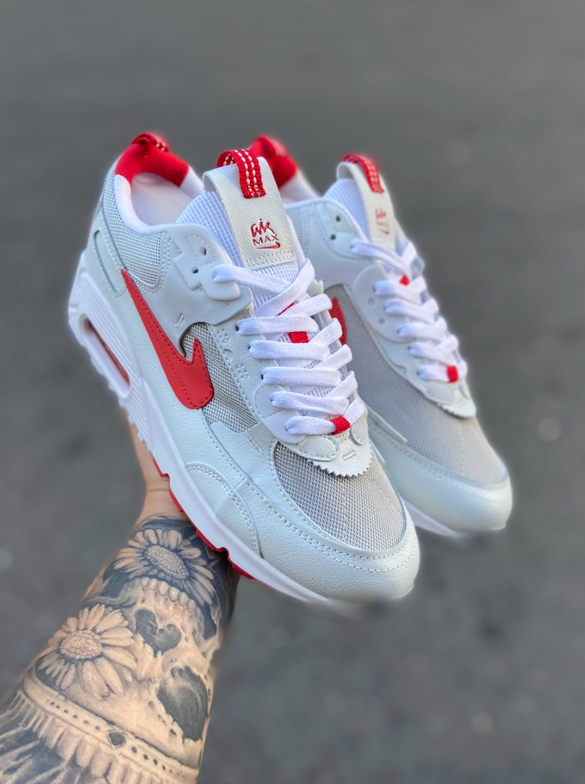 Nike Air Max 90 - Branco e Vermelho
