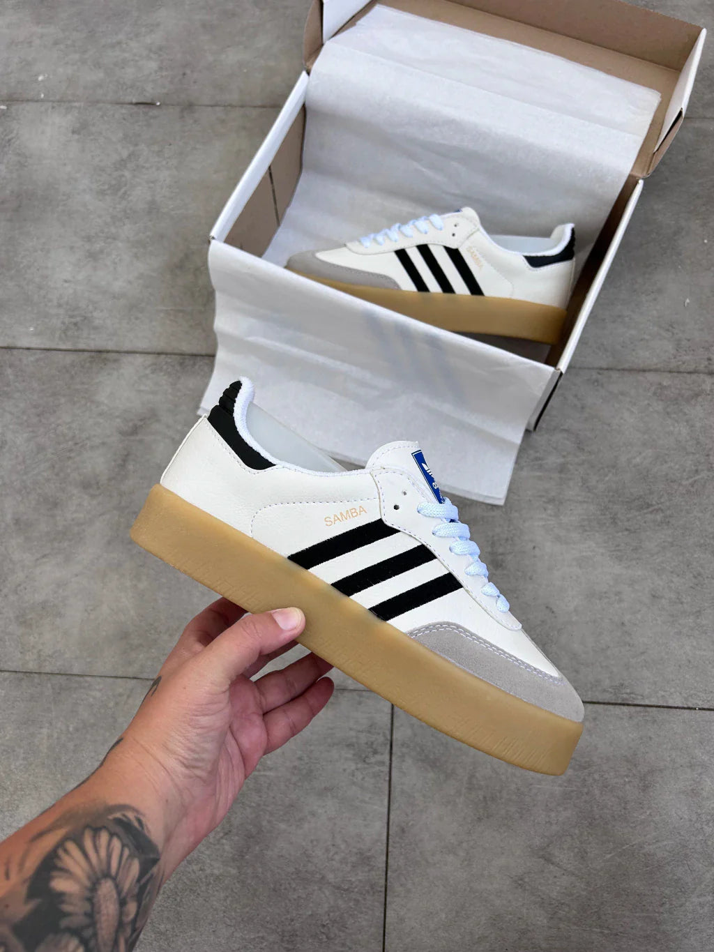 Adidas Samba - Plataforma Off White